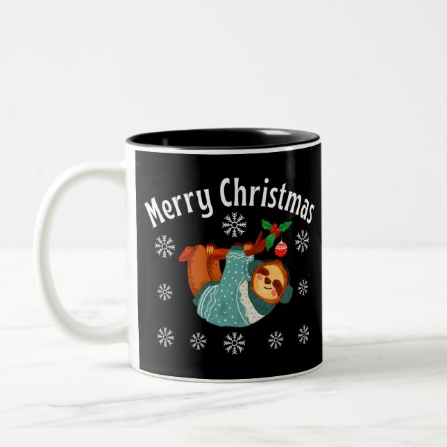 Caneca De Café Em Dois Tons Feliz Natal (Esquerda)