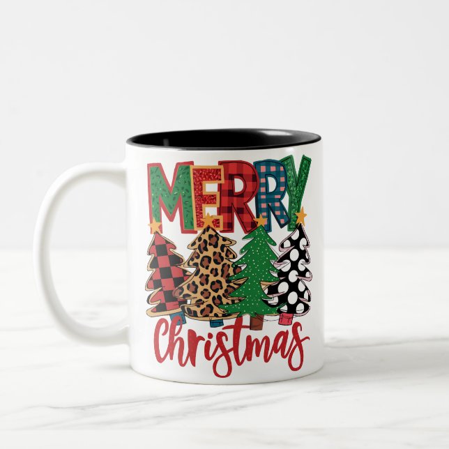 Caneca De Café Em Dois Tons Feliz Natal (Esquerda)