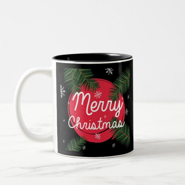 Caneca De Café Em Dois Tons Feliz Natal (Esquerda)