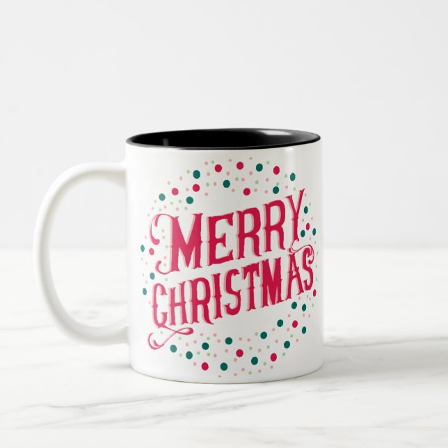 Caneca De Café Em Dois Tons Feliz Natal (Esquerda)