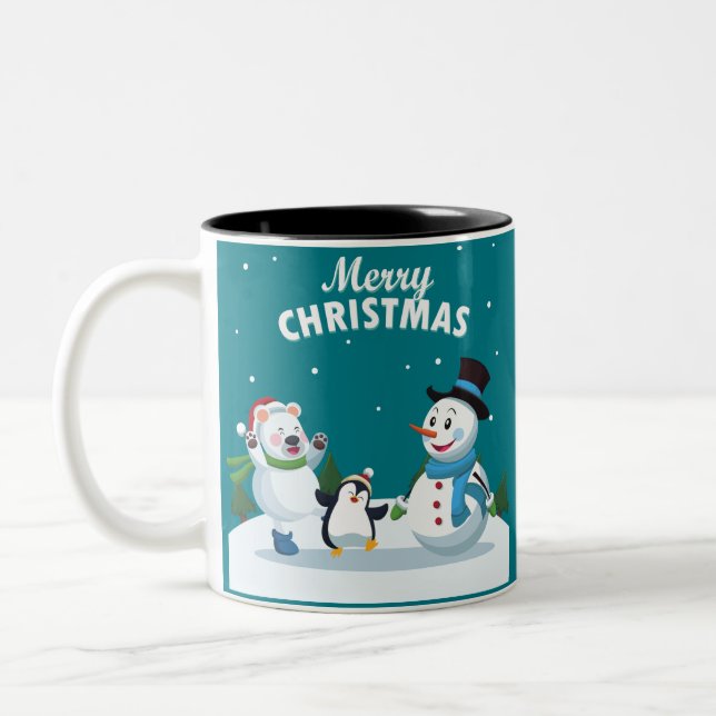 Caneca De Café Em Dois Tons Feliz Natal (Esquerda)