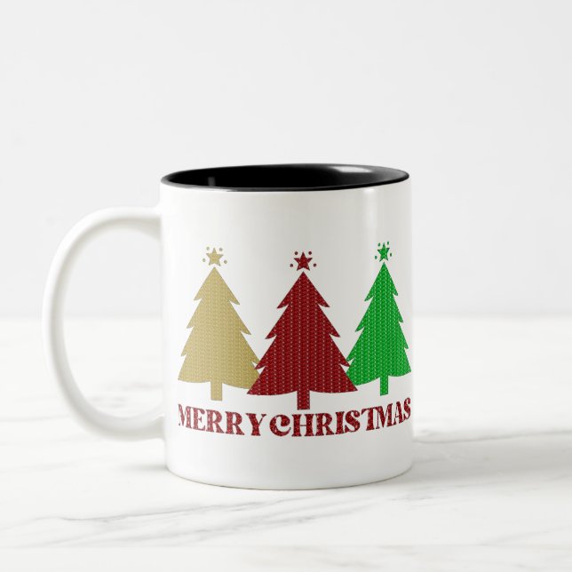 Caneca De Café Em Dois Tons Feliz Natal (Esquerda)