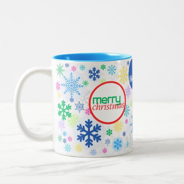 Caneca De Café Em Dois Tons Feliz Natal! (Esquerda)
