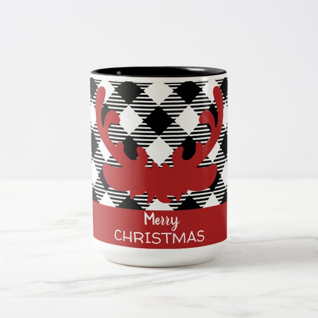 Caneca De Café Em Dois Tons Feliz Natal - Café/Tea Mug (Centro)