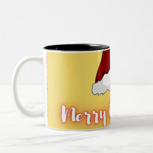 Caneca De Café Em Dois Tons Feliz Natal Chá Mug