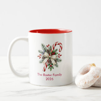 Caneca De Café Em Dois Tons Feliz Natal Com Amor Da Nossa Família Para a Sua