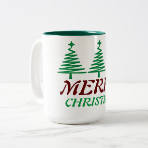 Caneca De Café Em Dois Tons Feliz Natal Elegante