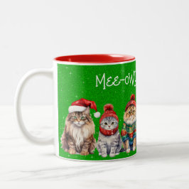 Caneca De Café Em Dois Tons Feliz Natal em Glitter Verde