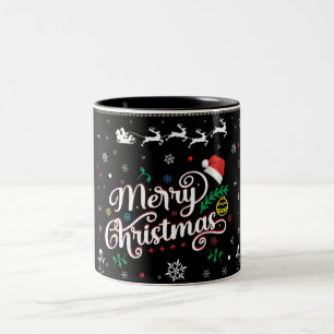 Caneca De Café Em Dois Tons Feliz Natal Engraçado