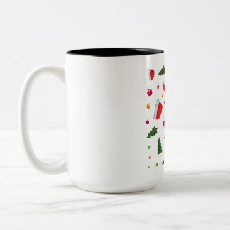 Caneca De Café Em Dois Tons Feliz Natal: Espírito de Férias Feliz