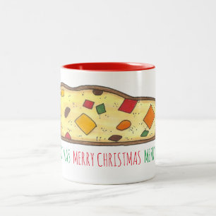 Caneca De Café Em Dois Tons Feliz Natal - Feriado italiano da padaria Biscotti
