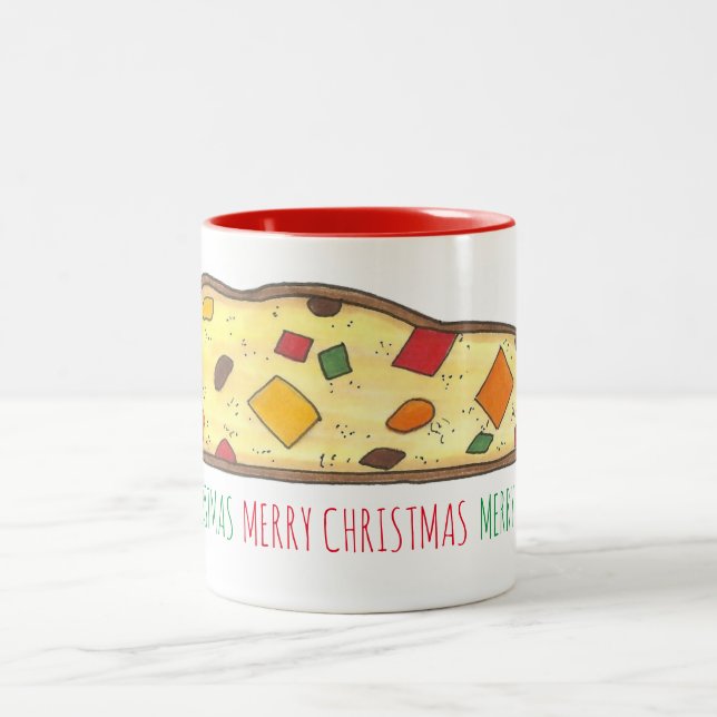 Caneca De Café Em Dois Tons Feliz Natal - Feriado italiano da padaria Biscotti (Centro)