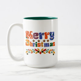 Caneca De Café Em Dois Tons Feliz Natal Férias