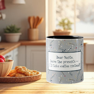 Caneca De Café Em Dois Tons Feliz Natal Festivo