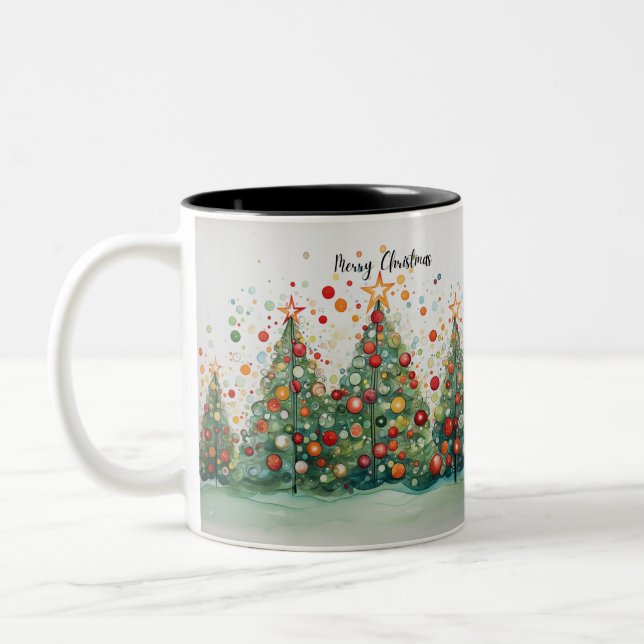 Caneca De Café Em Dois Tons Feliz Natal: Festivo Foliday Mug (Esquerda)