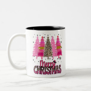 Caneca De Café Em Dois Tons Feliz Natal Leopard Buffalo Red Xadrezes Homens
