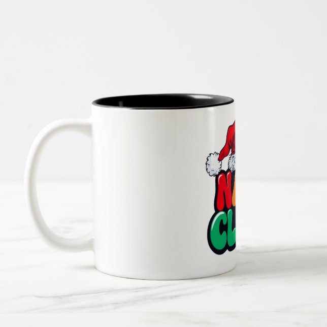Caneca De Café Em Dois Tons Feliz Natal - Mug de Café de Dois Toneladas (Esquerda)