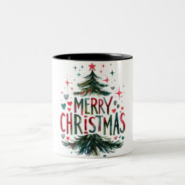Caneca De Café Em Dois Tons Feliz Natal - Mug de Café de Dois Toneladas