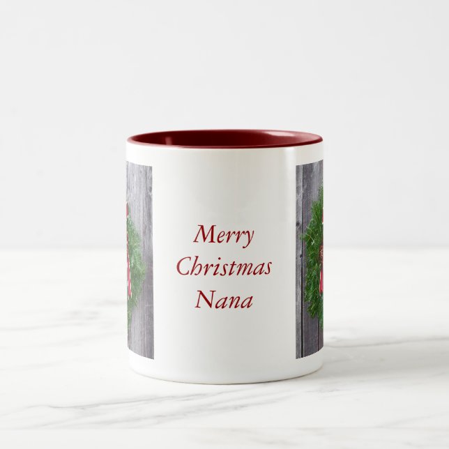Caneca De Café Em Dois Tons Feliz Natal Nana (Centro)