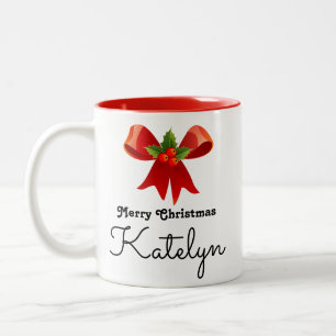 Caneca De Café Em Dois Tons Feliz Natal Personalizado