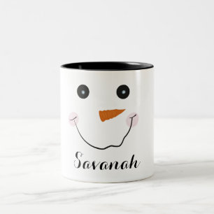 Caneca De Café Em Dois Tons Feliz Natal Personalizado Snowman Mug