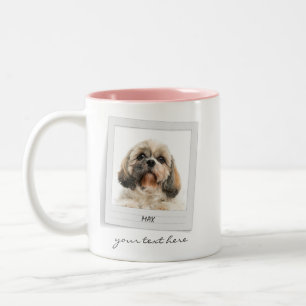 Caneca De Café Em Dois Tons Feliz Natal Quadro de Foto de Pet Personalizado Ca