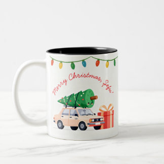 Caneca De Café Em Dois Tons Feliz Natal Șefu’ Dacia 1300 Feriado Romeno