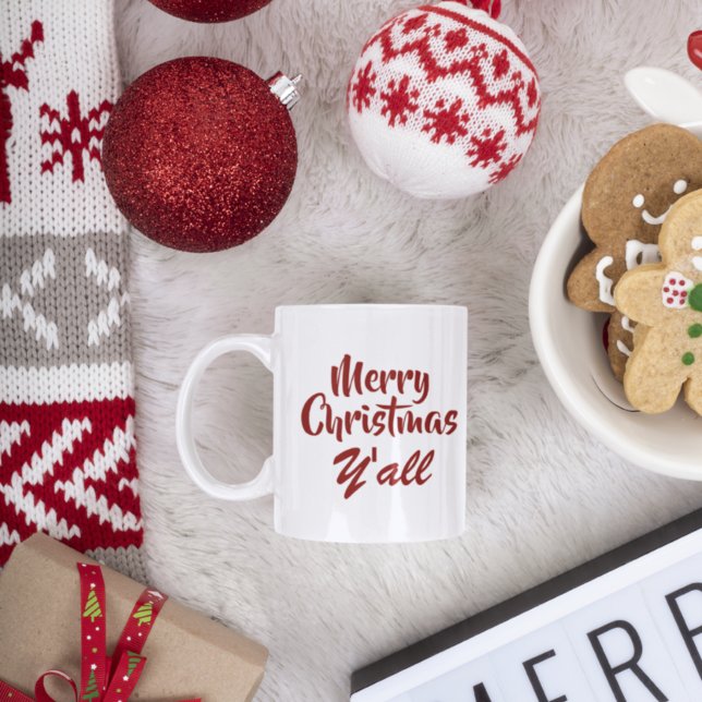 Caneca De Café Em Dois Tons Feliz Natal Y (Criador carregado)