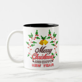 Caneca De Café Em Dois Tons Feliz Novo Perto