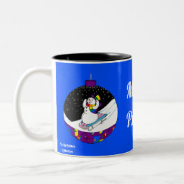 Caneca De Café Em Dois Tons Feliz Pride Snowman
