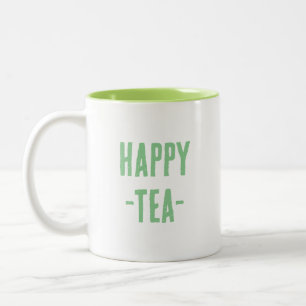 Caneca De Café Em Dois Tons Feliz Tea Mug