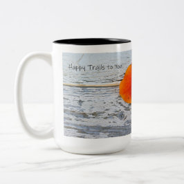 Caneca De Café Em Dois Tons Feliz Trilhos para você