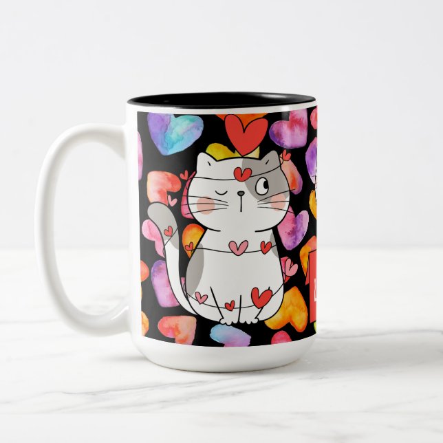 Caneca De Café Em Dois Tons Felizes namorados (Esquerda)