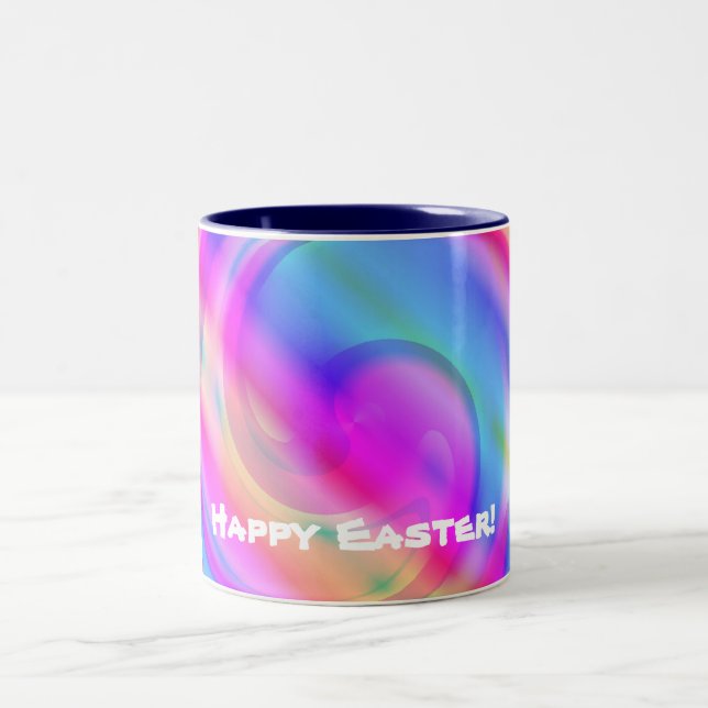 Caneca De Café Em Dois Tons Felz pascoa Pastel Swirl, ZSSG (Centro)