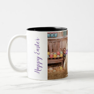 Caneca De Café Em Dois Tons Felz pascoa Ragdoll Kitten