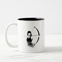 Caneca De Café Em Dois Tons Female Archer