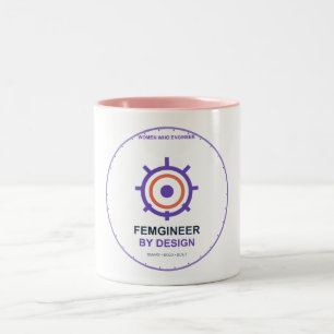 Caneca De Café Em Dois Tons Femgineer By Design Engenheira Mulher