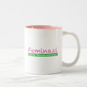 Caneca De Café Em Dois Tons Feminazi