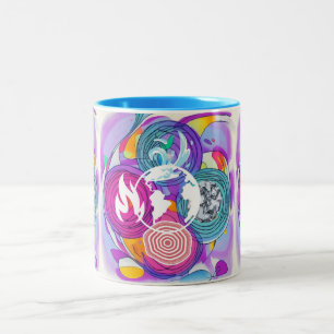 Caneca De Café Em Dois Tons Feng Shui