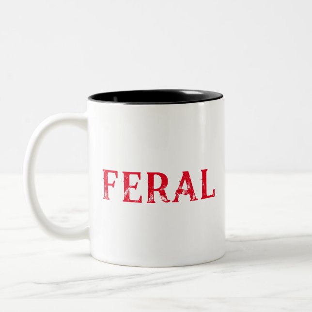 Caneca De Café Em Dois Tons Feral (Esquerda)
