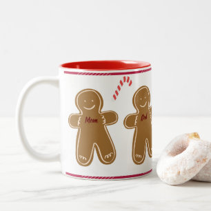 Caneca De Café Em Dois Tons Feriado da Família de Nomes Personalizados pelo G