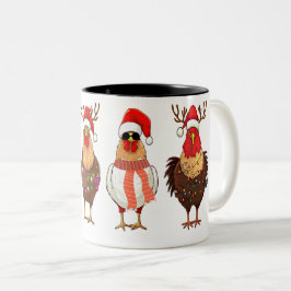 Caneca De Café Em Dois Tons Feriado de Café de Natal