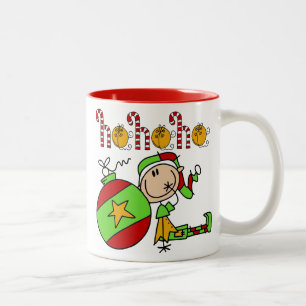 Caneca De Café Em Dois Tons Feriado de Natal Festivo Colorido