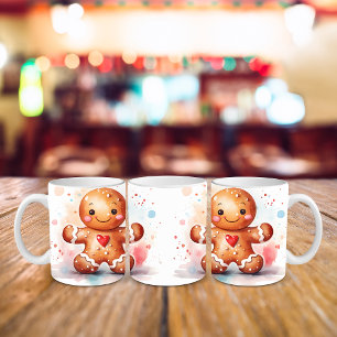 Caneca De Café Em Dois Tons Feriado de Natal nas Pessoas Gingercake