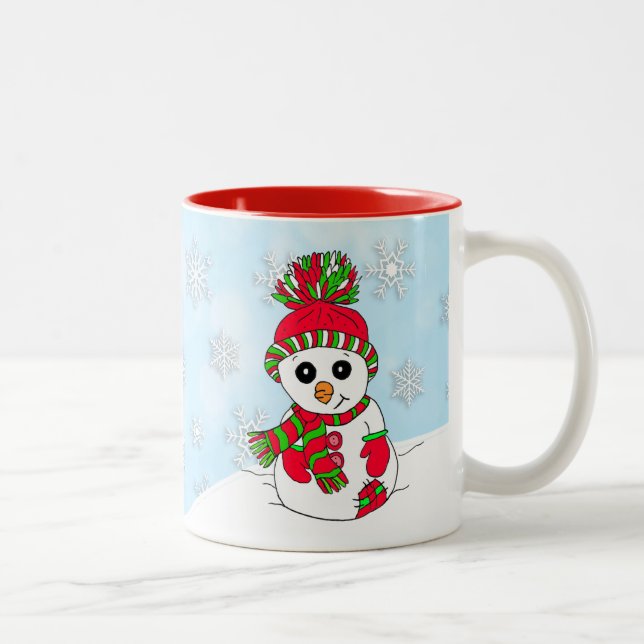 Caneca De Café Em Dois Tons Feriados de Natal de bonitão (Direita)