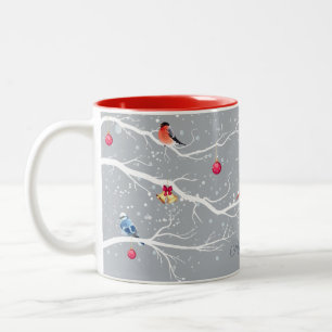Caneca De Café Em Dois Tons Feriados de Natal na Wonderland de inverno