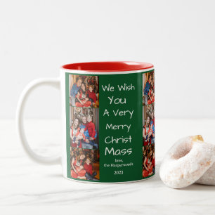 Caneca De Café Em Dois Tons Feriados Natal Elegantes - Script Family 3 Foto