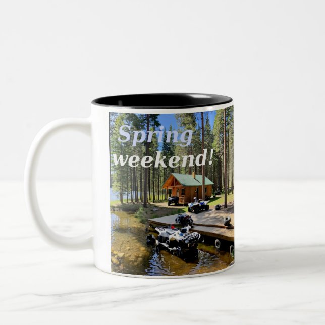 Caneca De Café Em Dois Tons Férias ATV de cabina (Esquerda)