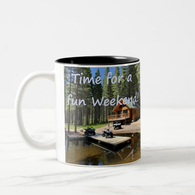 Caneca De Café Em Dois Tons Férias ATV de cabina (Esquerda)