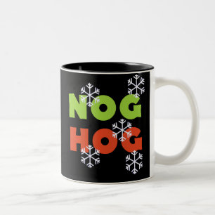 Caneca De Café Em Dois Tons Férias de Natal Nog